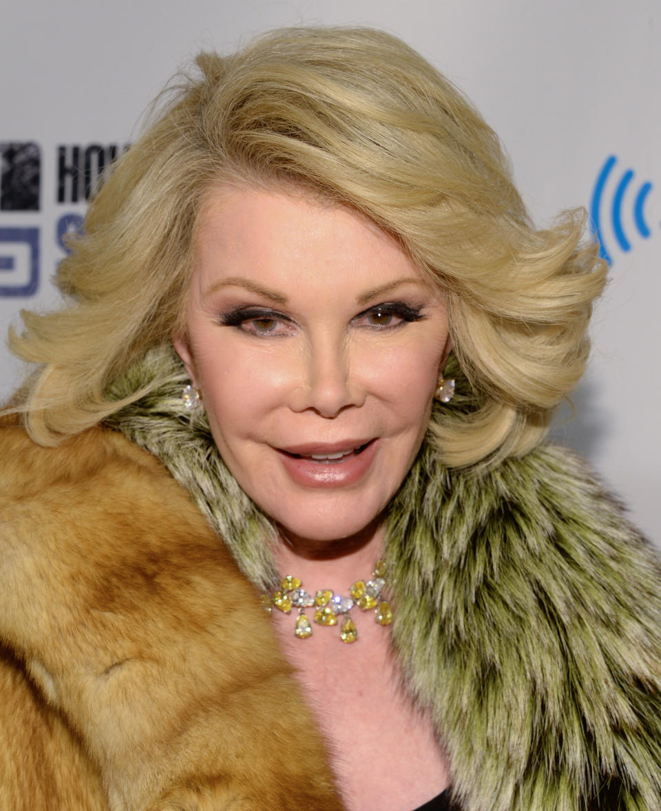 Joan Rivers attends "Howard Stern's Birthday Bash," presented by SiriusXM at the Hammerstein Ballroom on Friday, Jan. 31, 2014 in New York.  (Evan Agostini/Invision/AP)