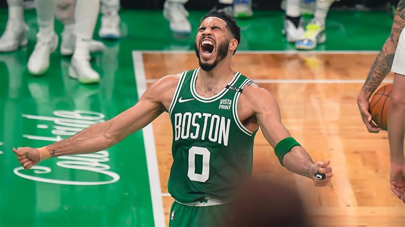 泰坦（Jayson Tatum）上半場拿下全隊最高16分。（圖／翻攝自塞爾提克推特）