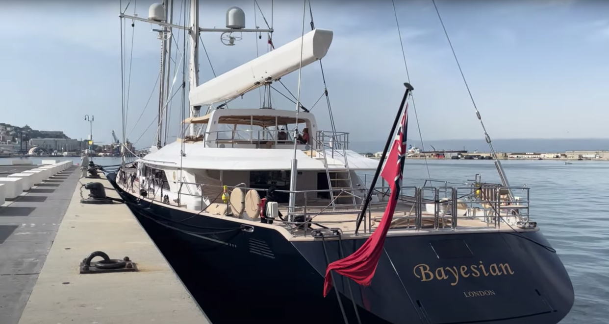 56m Sailing Yacht Bayesian. (Danny Wheelz/YouTube)