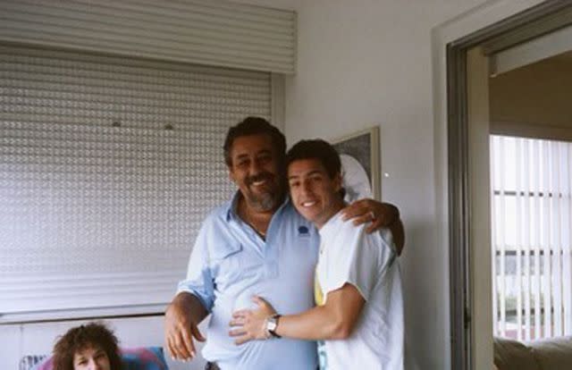 <p>Adam Sandler Instagram</p> Adam Sandler with his father, Stanley Sandler