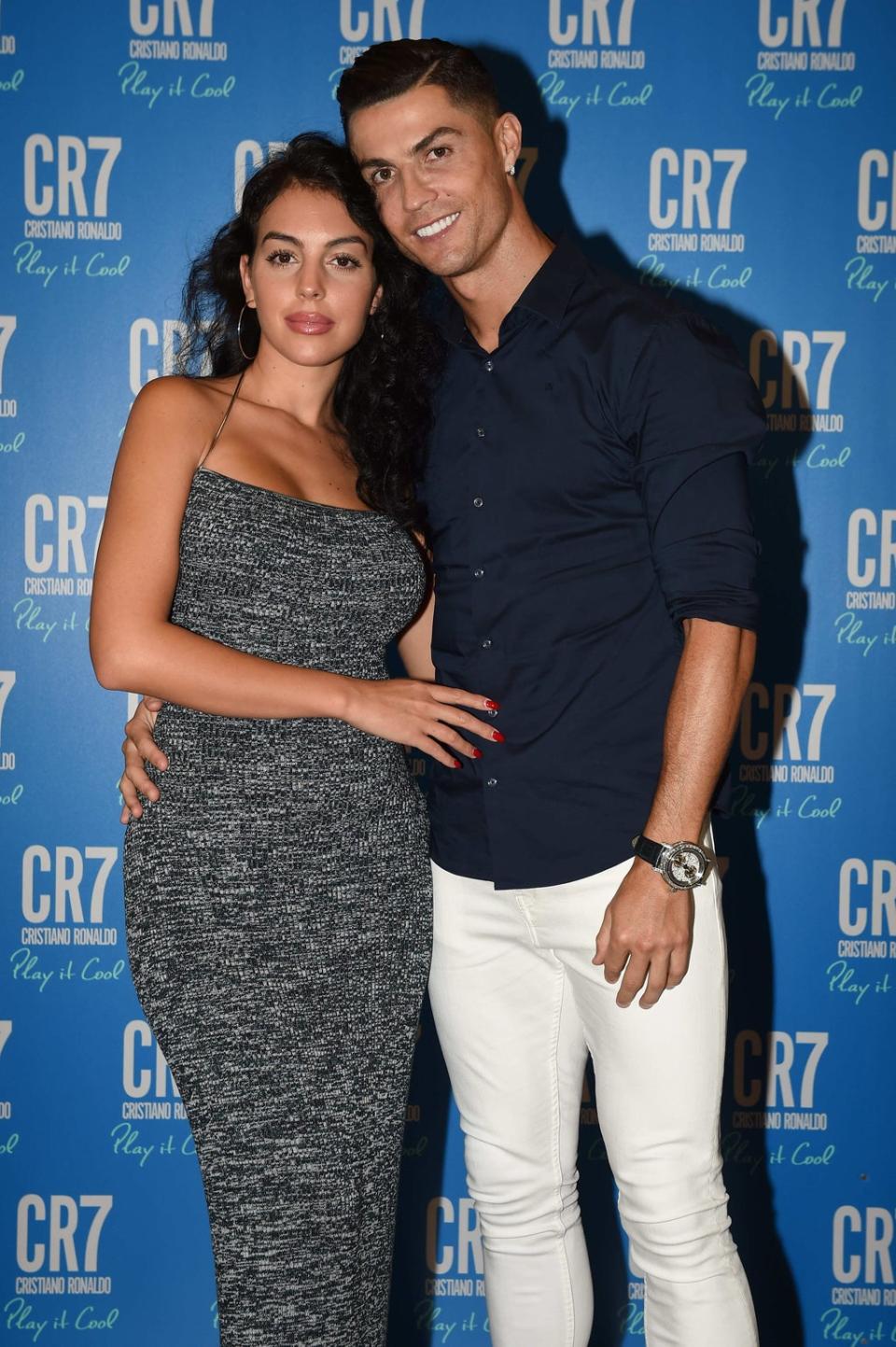 Georgina Rodríguez and Cristiano Ronaldo at an event on 12 September 2019 in Turin, Italy (Tullio M Puglia/Getty Images for CR7 Play It Cool)