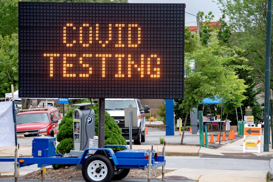 COVID-19 testing in Buncombe County May 2020.