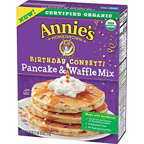 7) Annie's Homegrown Birthday Confetti Pancake & Waffle Mix