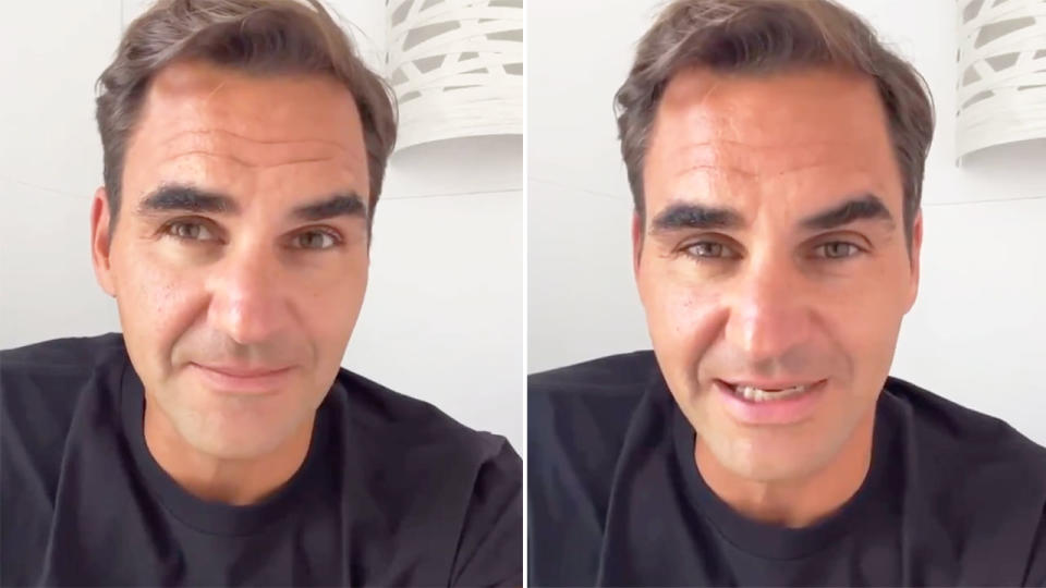 Seen here, Roger Federer reveals on Instagram that he will be out for months after having more knee surgery.