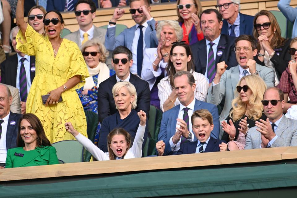 The royals are all keen tennis fans (PA)