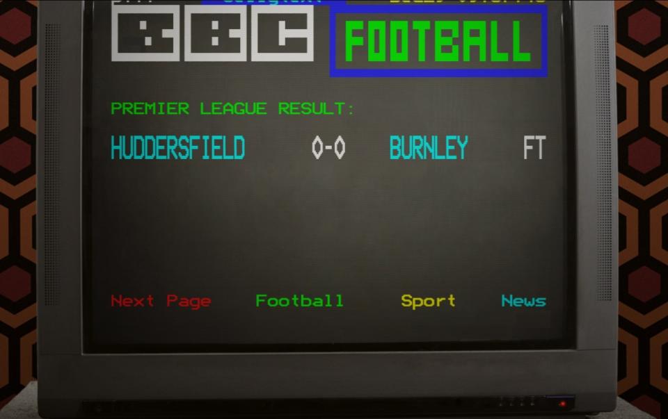 The match according to Ceefax