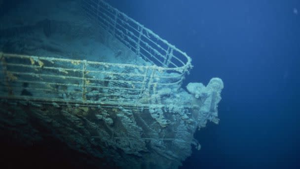 PHOTO: The Titanic, as seen 4,000 meters below the Atlantic Ocean north of Newfoundland in 1996, sank during its inaugural journey in April 1912. About 1,500 people died when the ship went down after hitting an iceberg. (Xavier Desmier/Gamma-Rapho via Getty Images, FILE)