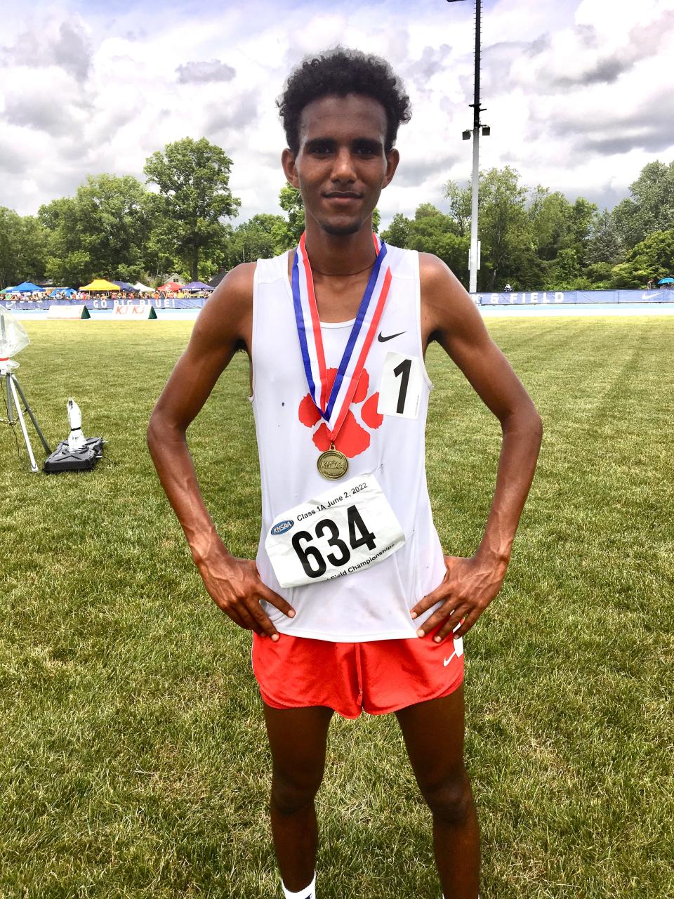 Beechwood senior Natnael Weldemichael won the 1,600 and 3,200 during the KHSAA 1A state track and field championships June 2, 2022, at the University of Kentucky.