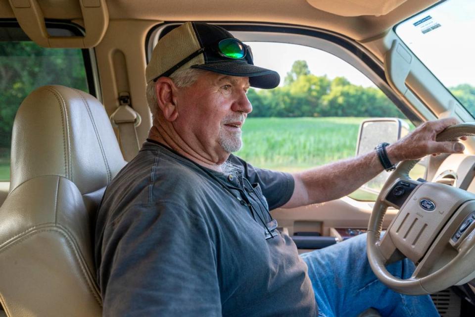 David McKee has experienced an unusually dry June on his Orange County farm. It has delaying his soybean planting, and is hampering the growth of corn, on Wednesday, June 26, 2024 in Rougemont, N.C.