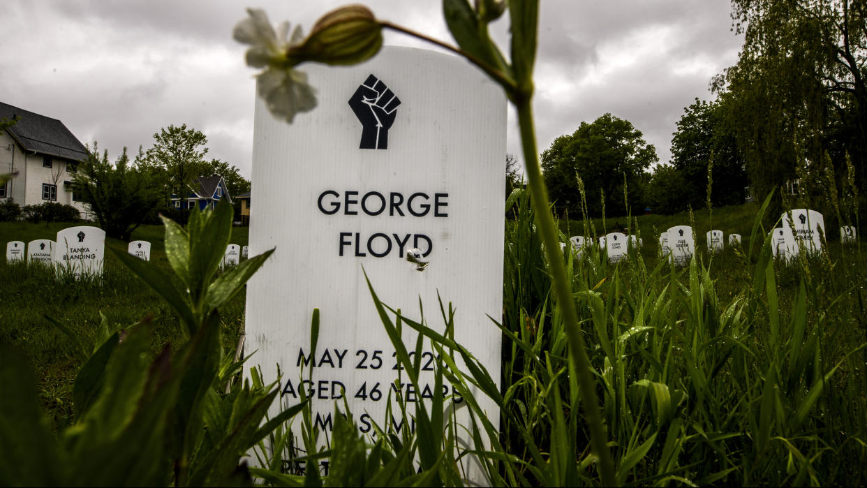 George Floyd's headstone