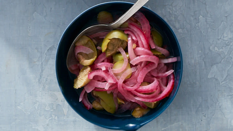 Pickled Red Onions and Olives