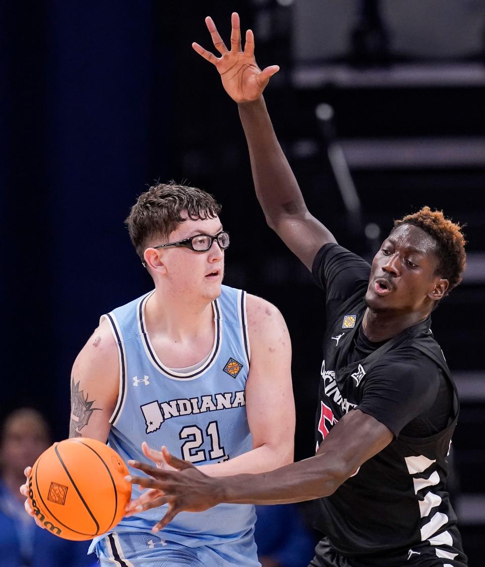 Indiana State  center Robbie Avila was held in check in the first half, but finished with a game-high 22 points, going 4-for-8 on 3-pointers. He also had five rebounds, six assists and two steals with only one turnover.