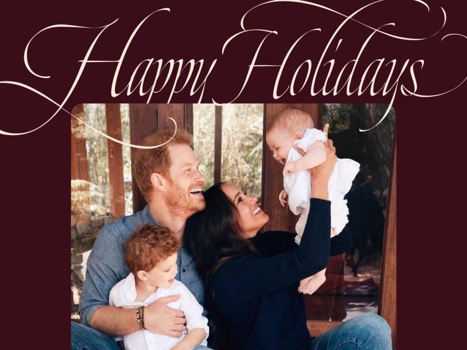 Prince Harry and Meghan Markle's holiday card is the first photo they've shared as a family of four.