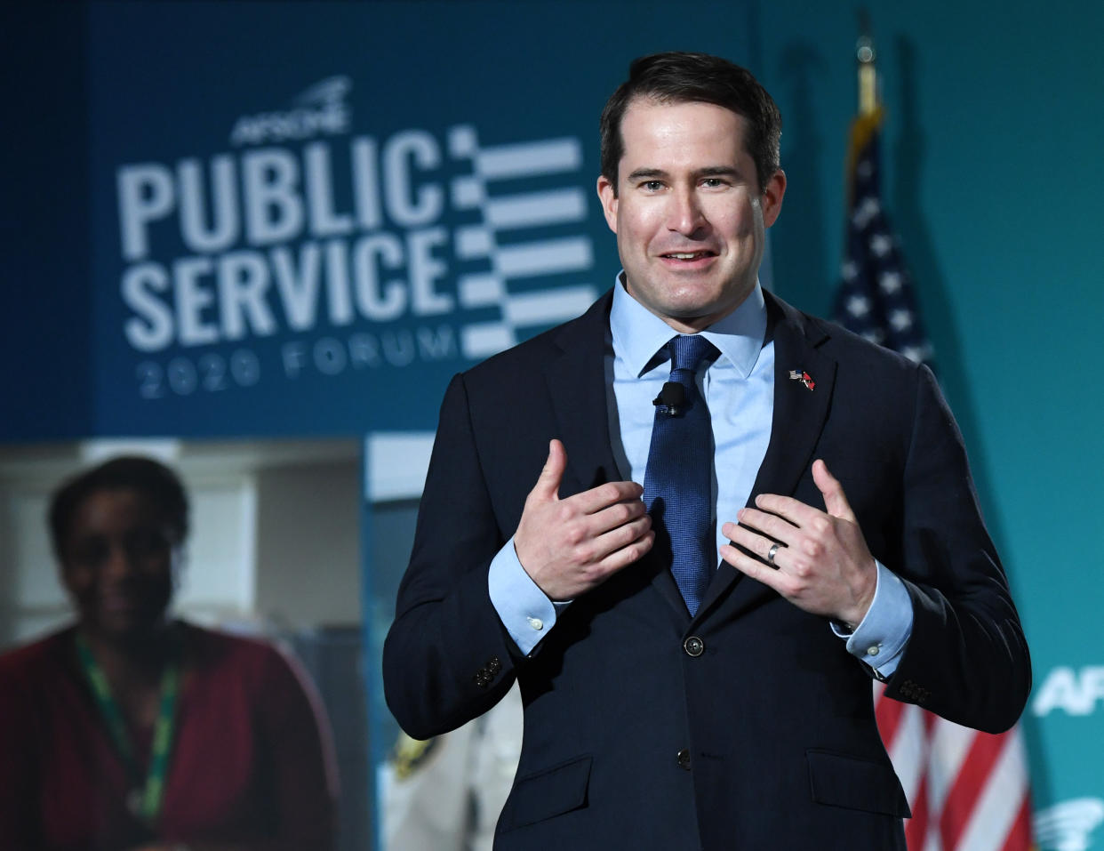 Democratic presidential candidate and U.S. Rep. Seth Moulton of Massachusetts speaks during the 2020 Public Service Forum hosted by the American Federation of State, County and Municipal Employees (AFSCME) at UNLV in early August in Las Vegas. (Photo: Ethan Miller/Getty Images)