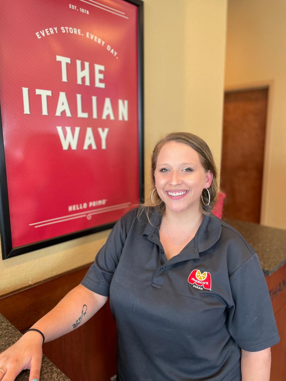 Nicole Clemmons, general manager of Marco's Pizza in Powell, treats her business as "her baby."