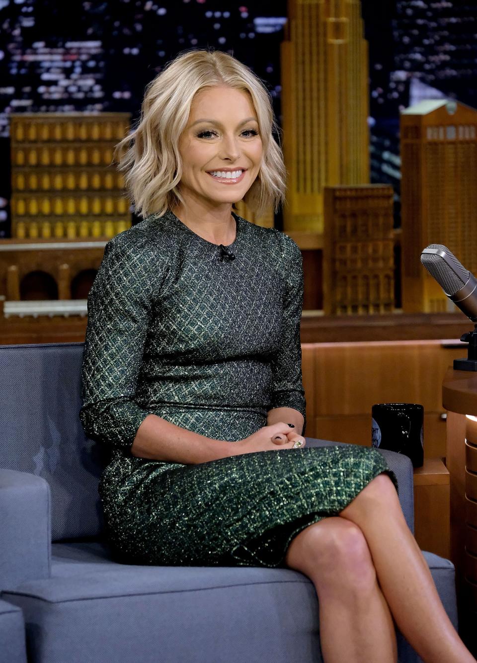 Kelly Ripa at a talk show