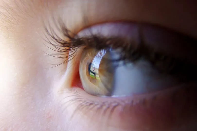 A young person's eye and iris