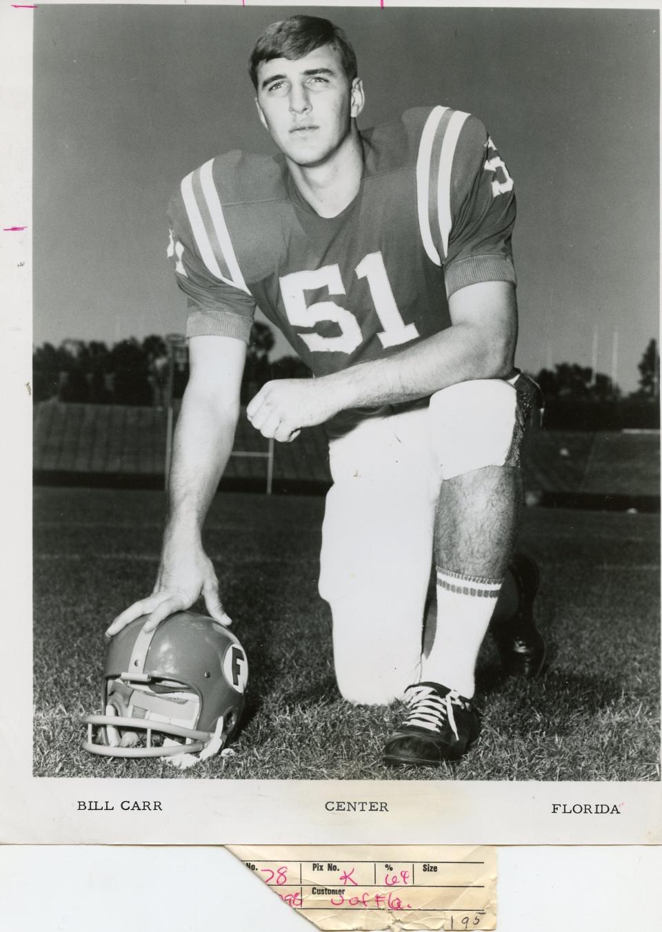 Former Florida football All-American Bill Carr, who later would become UF's athletic director from 1979-87, died late Saturday at 78