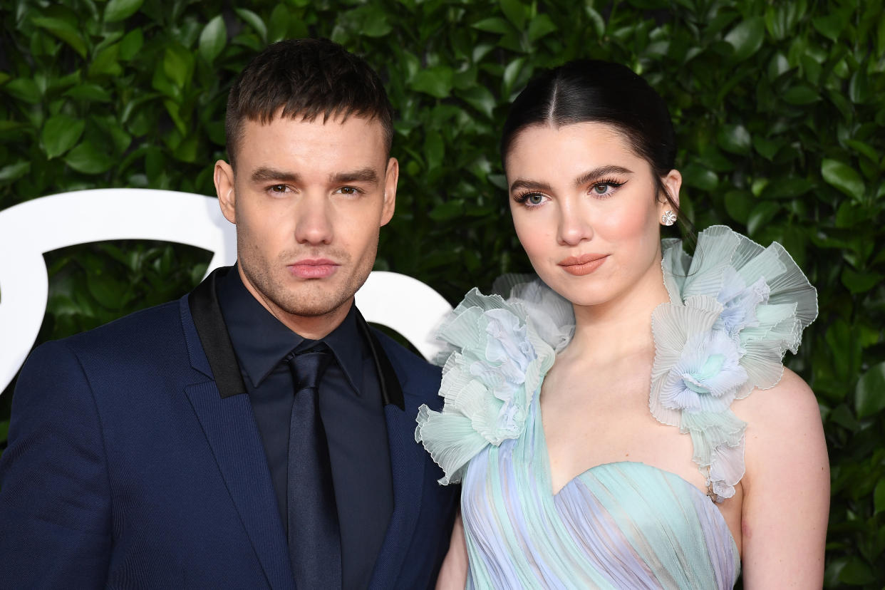 LONDON, ENGLAND - DECEMBER 02: Liam Payne and Maya Henry arrive at The Fashion Awards 2019 held at Royal Albert Hall on December 02, 2019 in London, England. (Photo by Jeff Spicer/BFC/Getty Images)