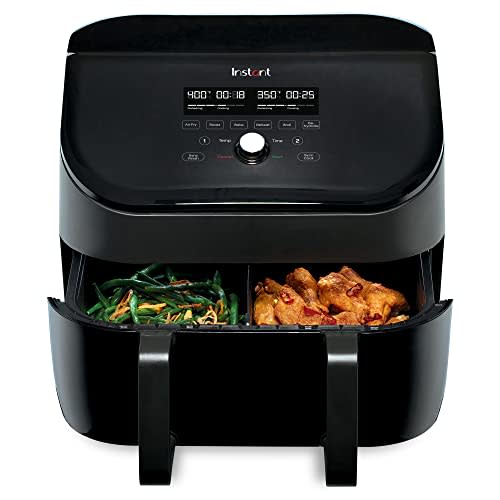 Instant VersaZone 9QT Air Fryer, 8-in-1 Functions with EvenCrisp Technology, Crisps, Broils, Ba…