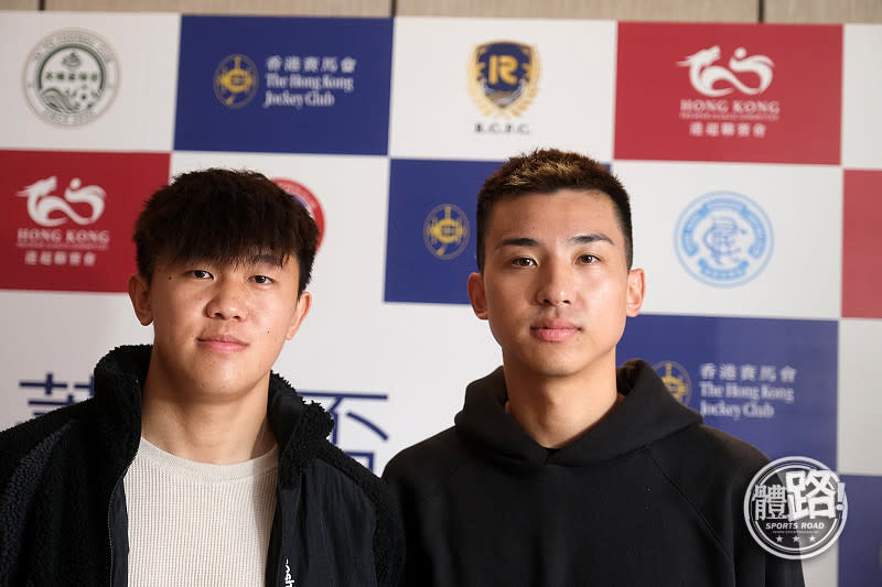 李毅凱（右）今年一月曾返港出席菁英盃記者會。