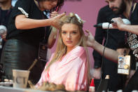 <p>Lily Donaldson’s blonde hair got some help with plenty of extensions. <em>(Photo: Getty Images)</em> </p>