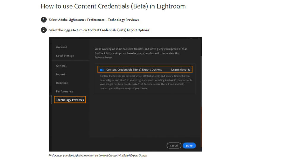 Adobe Content Credentials