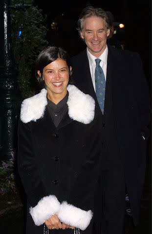 <p>George De Sota/Getty</p> Phoebe Cates and Kevin Kline