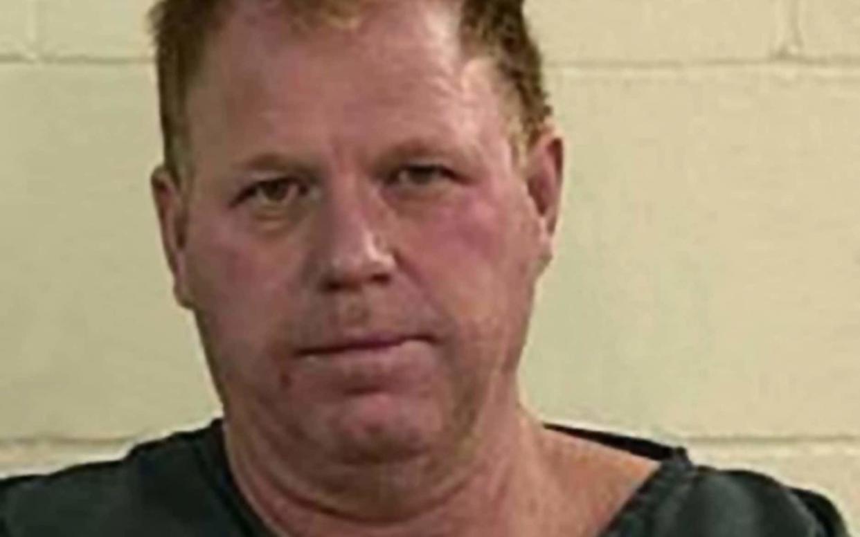 Thomas Markle Jr's previous mug show, from January 2017, when he was arrested for threatening his girlfriend with a gun. He was arrested again in the early hours of Friday - Getty Images Contributor