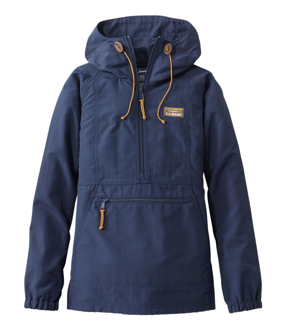 Women's Mountain Classic Anorak in navy. Image via L.L. Bean.