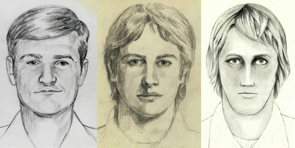 A few sketches were released, based on brief glimpses by eyewitnesses  / Credit: FBI