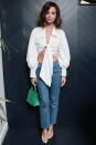 <p><strong>30 September</strong> Emily Ratajkowski attended a party hosted by Away wearing a white skirt tied at the chest with mom jeans and beige heels. </p>