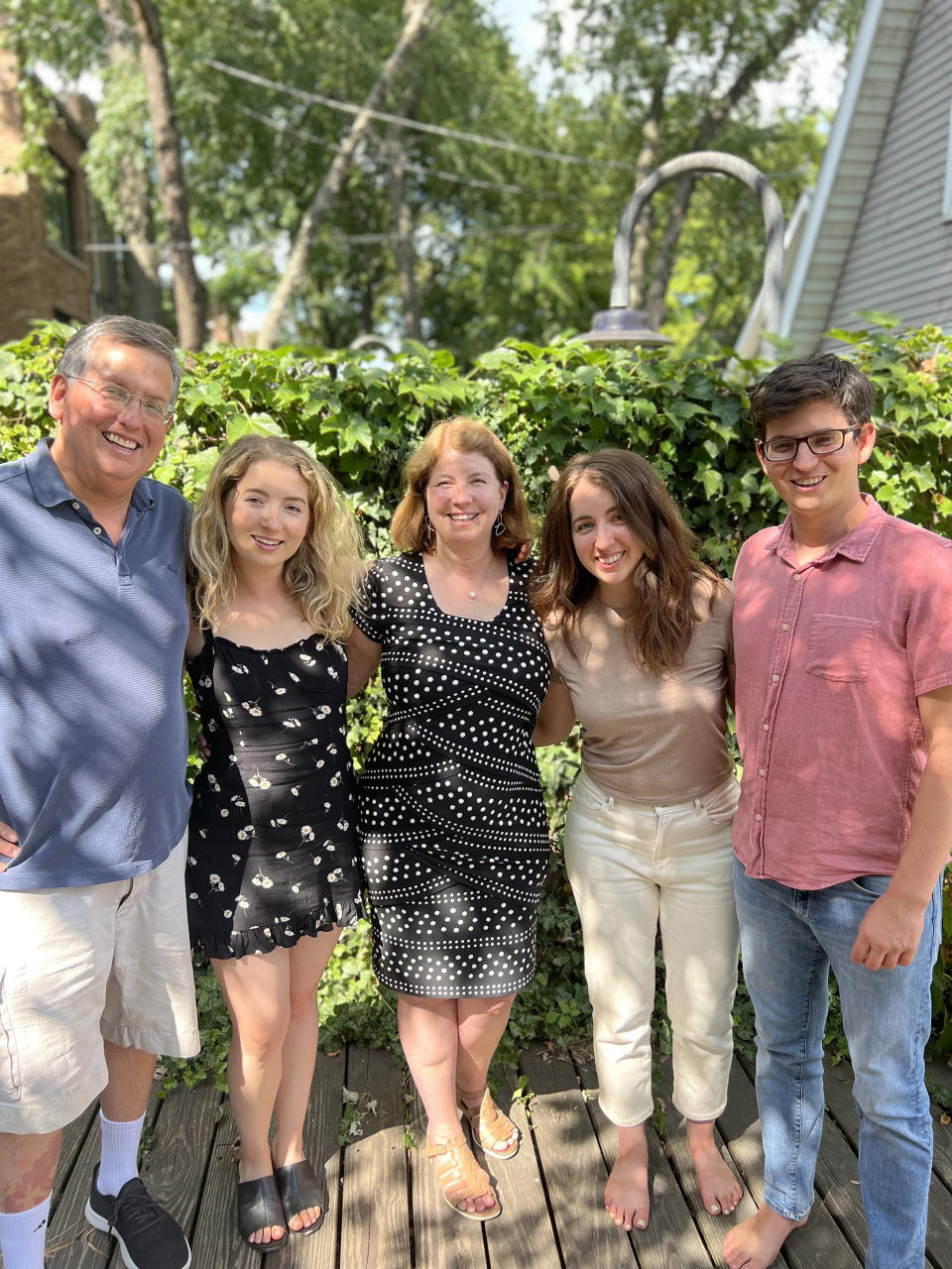 My family, from left to right: my dad, me, my mom, my sister and my brother. (Courtesy Jenny Singer)