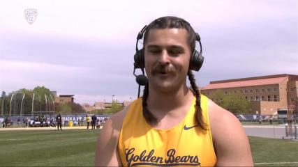 Cal’s Rowan Hamilton chats with Pac-12 Networks after winning Pac-12 hammer title