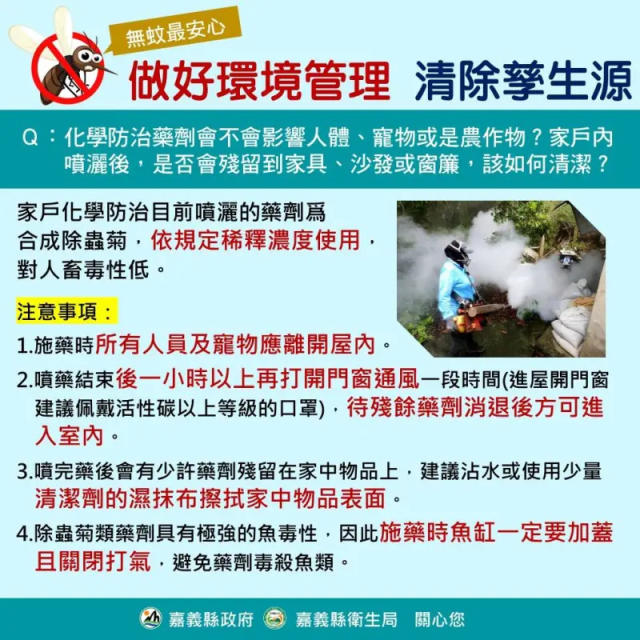 嘉義縣府為防賭登革熱蔓延祭出執法公告