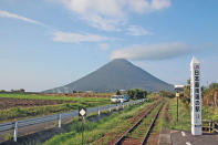最南火車站「JR日本最南端の駅」就是西大山站，可欣賞到當地著名的開聞岳。