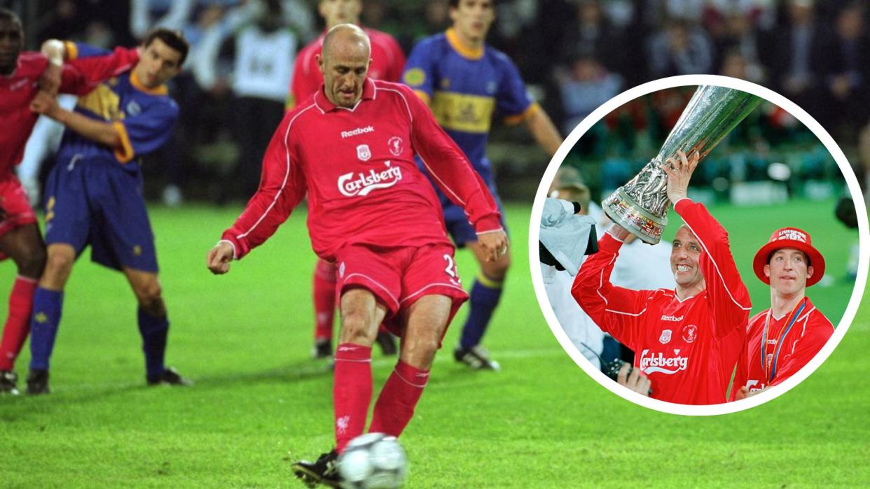  Gary McAllister Liverpool UEFA Cup 2001 