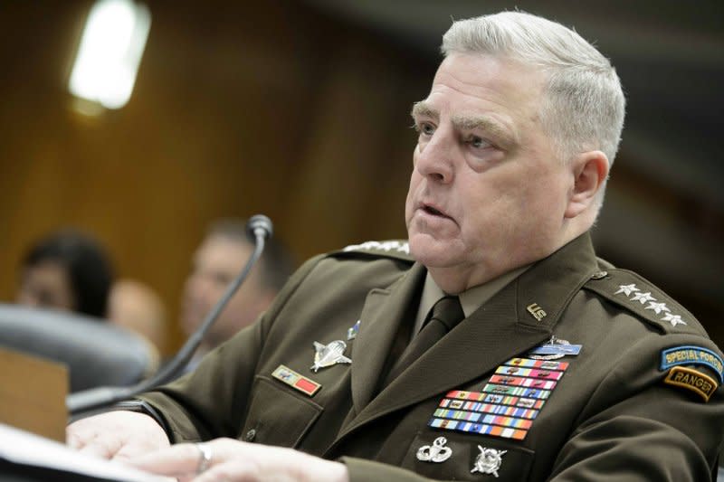 Ukraine’s soldiers have broken through the first line of Russian defense in spots along southern front between the two countries, U.S. Chairman of the Joint Chiefs of Staff Mark Milley said in an interview. File Photo by Bonnie Cash/UPI