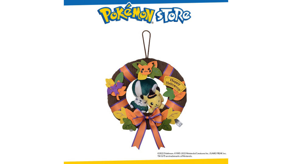 A photo of a Pokémon Center Original Plush Halloween Wreath Halloween Harvest Festival. 