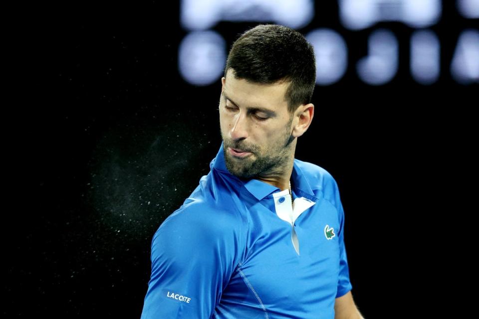 Djokovic appeared to spit on the court at the Rod Laver Arena (Getty Images)