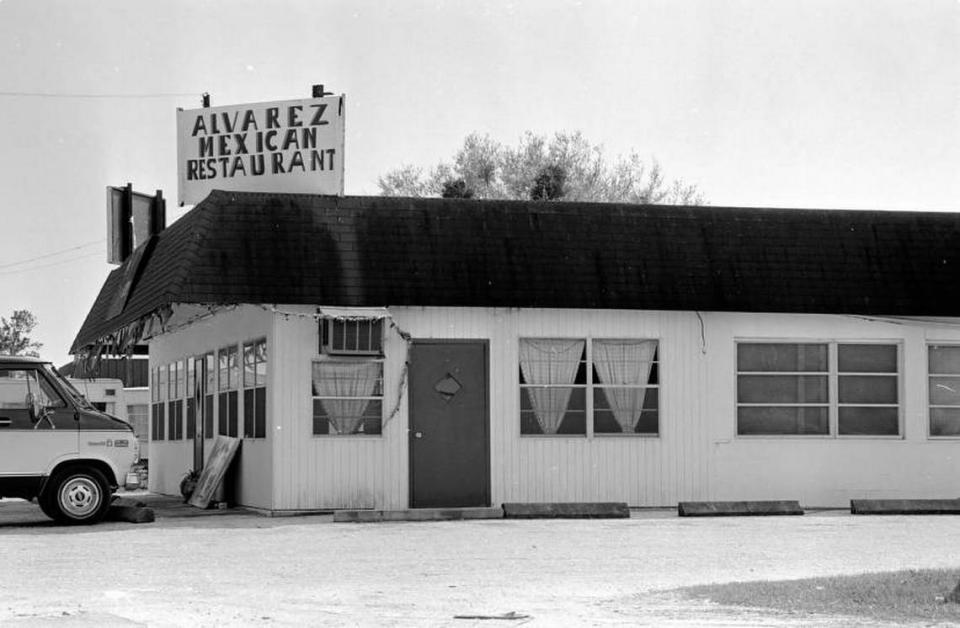 A photo on file in the Manatee County Public Library shows Alvarez Mexican Restaurant in Palmetto in 1980. The restaurant has been family-owned and operated since 1976.