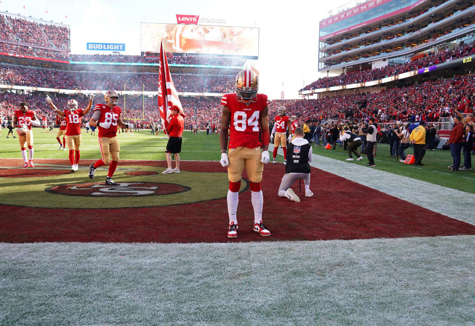 No one will know for days whether 49ers wide receiver Kendrick Bourne has COVID-19, and everyone has to be OK with not knowing as his health takes priority. (Photo by Thearon W. Henderson/Getty Images)