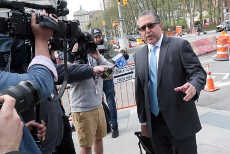 FILE PHOTO: Marc Agnifilo, legal council representing Keith Raniere, speaks to the media at the Brooklyn Federal Courthouse in New York