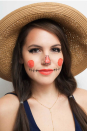 <p>Don't have a face-paint kit at home? Opt for some black eyeliner and orange lipstick to transform into a cute scarecrow.</p><p><strong>Get the tutorial at <a href="https://www.cosmopolitan.com/style-beauty/beauty/how-to/a44056/halloween-makeup-looks/" rel="nofollow noopener" target="_blank" data-ylk="slk:Cosmopolitan;elm:context_link;itc:0;sec:content-canvas" class="link ">Cosmopolitan</a>.</strong> </p>