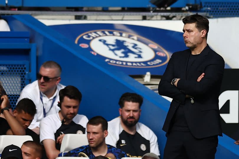 Mauricio Pochettino during a Chelsea game at Stamford Bridge