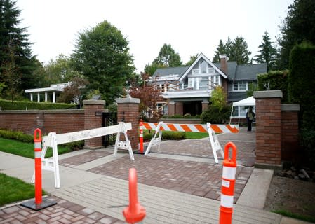 A view shows the home of Huawei Technologies Chief Financial Officer Meng Wanzhou at 1603 Matthews Avenue in Vancouver