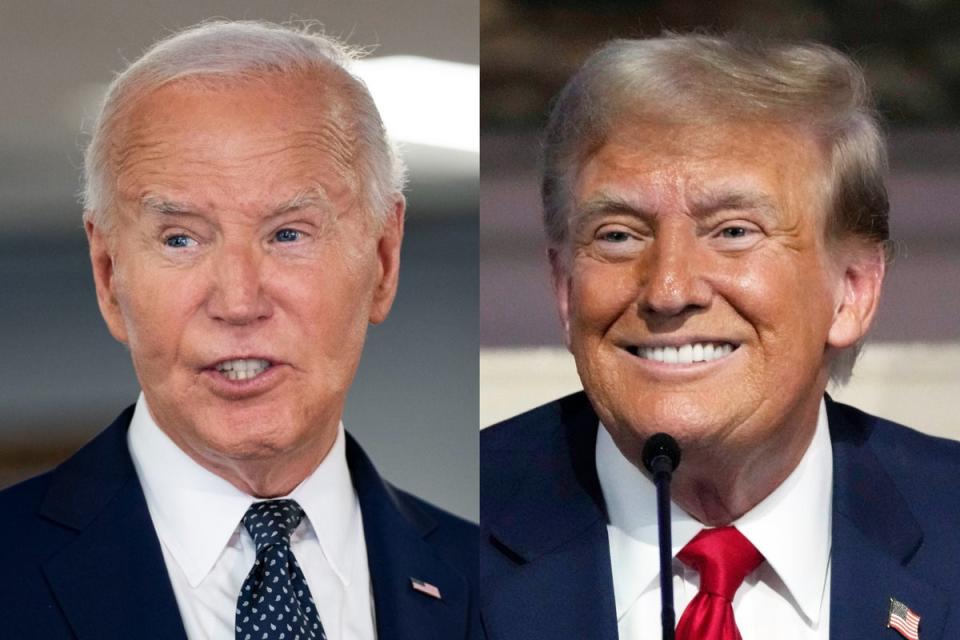 Joe Biden’s campaign raised more than Donald Trump in June, despite the president’s disastrous debate performance last week (EPA / AP)