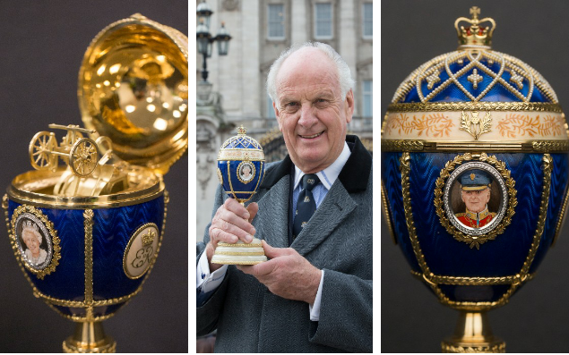 The 12-inch-high egg has been based on the Queen’s coronation made by an Australian Royalist