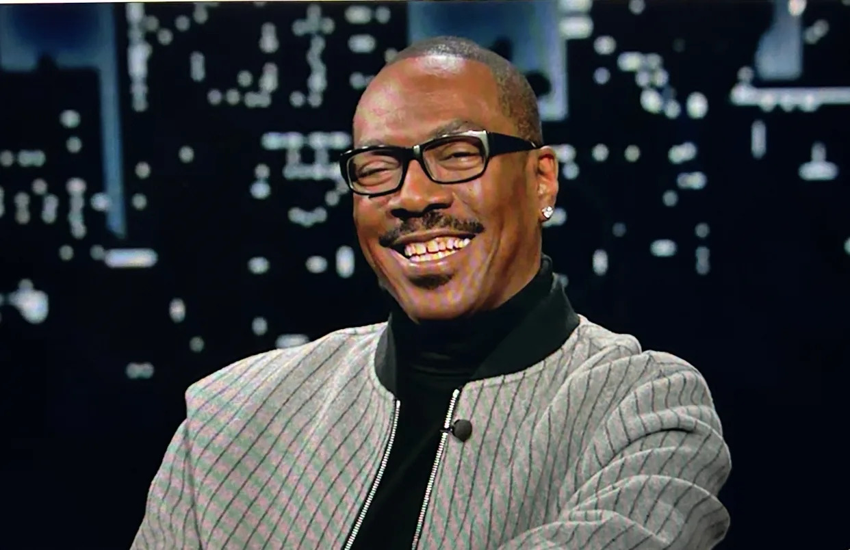 Eddie Murphy appearing on Jimmy Kimmel Live!