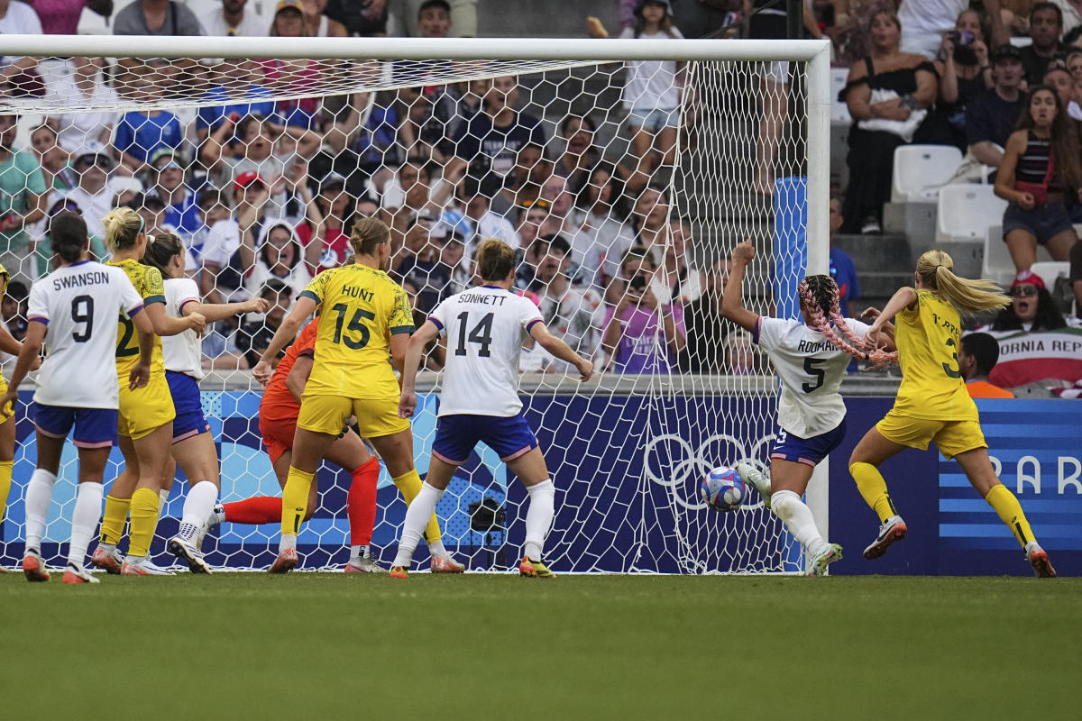 Paris Olympics: U.S. women’s soccer cruise into knockout round unbeaten after 2-1 win over Australia